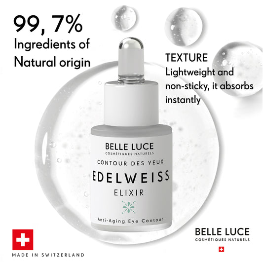 Belle Luce Organic Edelweiss Eye Contour Elixir For Anti-Aging & Sensitive Skin 15ml