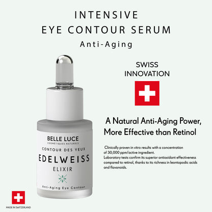 Belle Luce Organic Edelweiss Eye Contour Elixir For Anti-Aging & Sensitive Skin 15ml