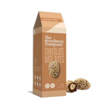 The Goodness Company Sesame Cashew Chocolate Date Bites - 15g X 3 Pcs